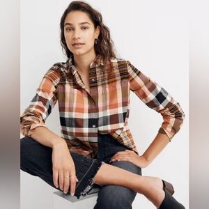 Madewell Classic Ex-boyfriend Shirt In Seconda Plaid